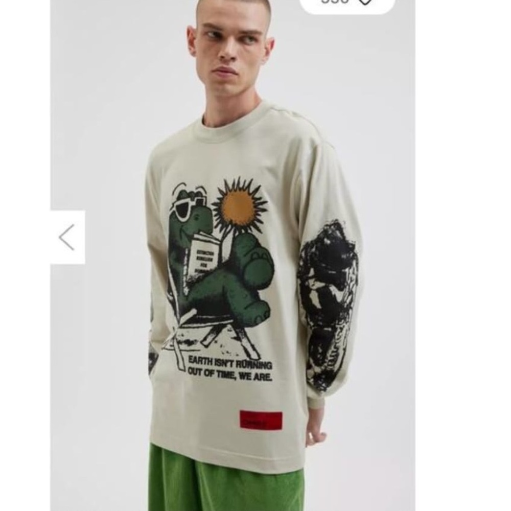 NWOT URBAN OUTFUITTERS CHNGE Earth Time Long Sleeve Graphic Tee